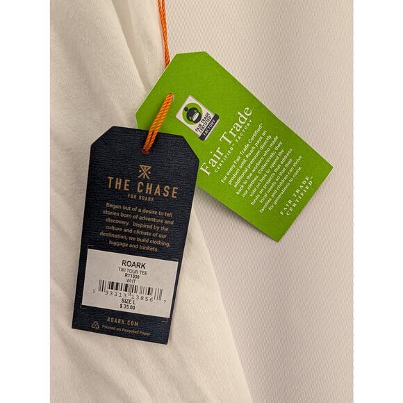 NWT Roark Tiki Tour Premium Tee in White size Large - Picture 5 of 8